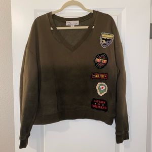 Vintage Havana army green sweatshirt with patches